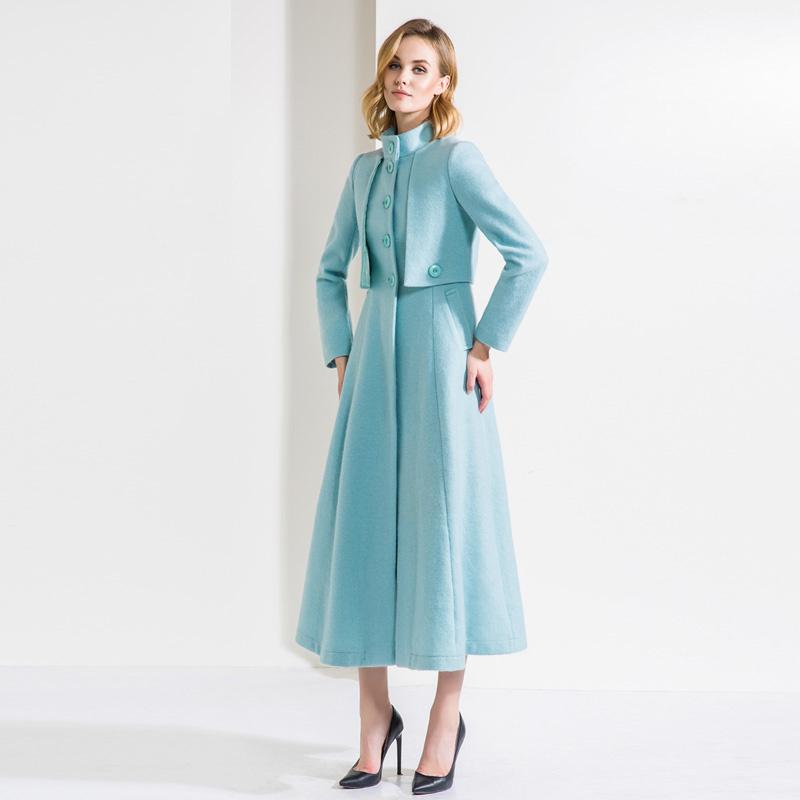 

Fur Outerwear Elegance Coat Korean Thicke Cotton Warm Winter Oversized Stand Collar Lengthened Woolen Blends Women