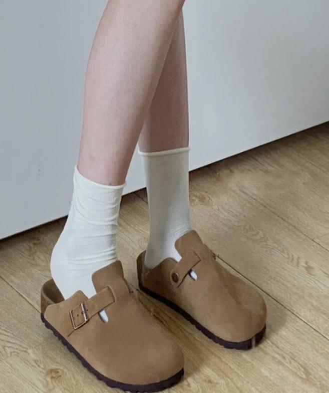 

Cork Flat Slippers Fashion Designs Leather Casual Shoes Sandals7826682, White