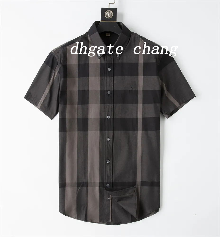 

Summer Men's Shirts designer Fashion classic comfortable casual business 100% cotton plaid men's formal shirt plus Asian size M-3XL#98 765152747, 18