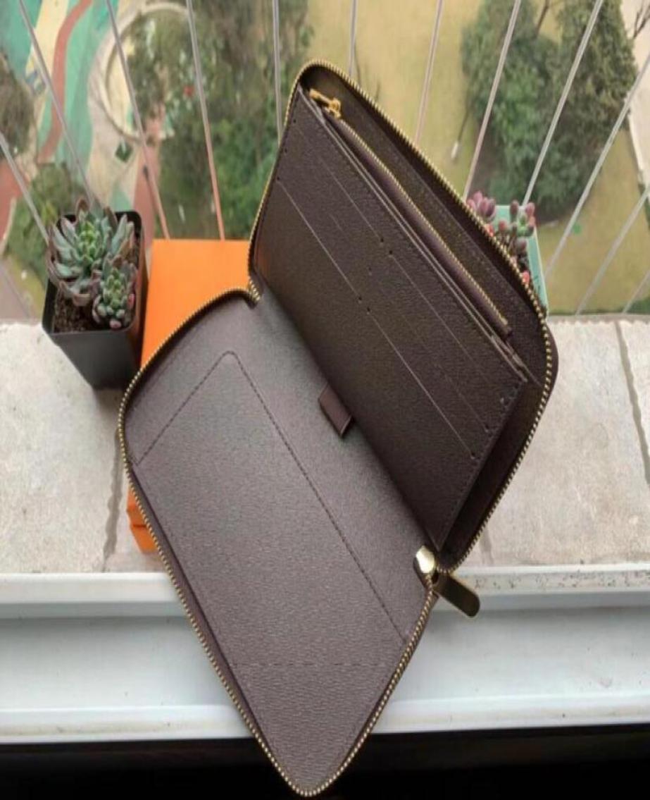

2020 ZIPPY WALLET stylish way to carry around money cards and coins famous design men leather Wallets card holder long business 84093002, Brown