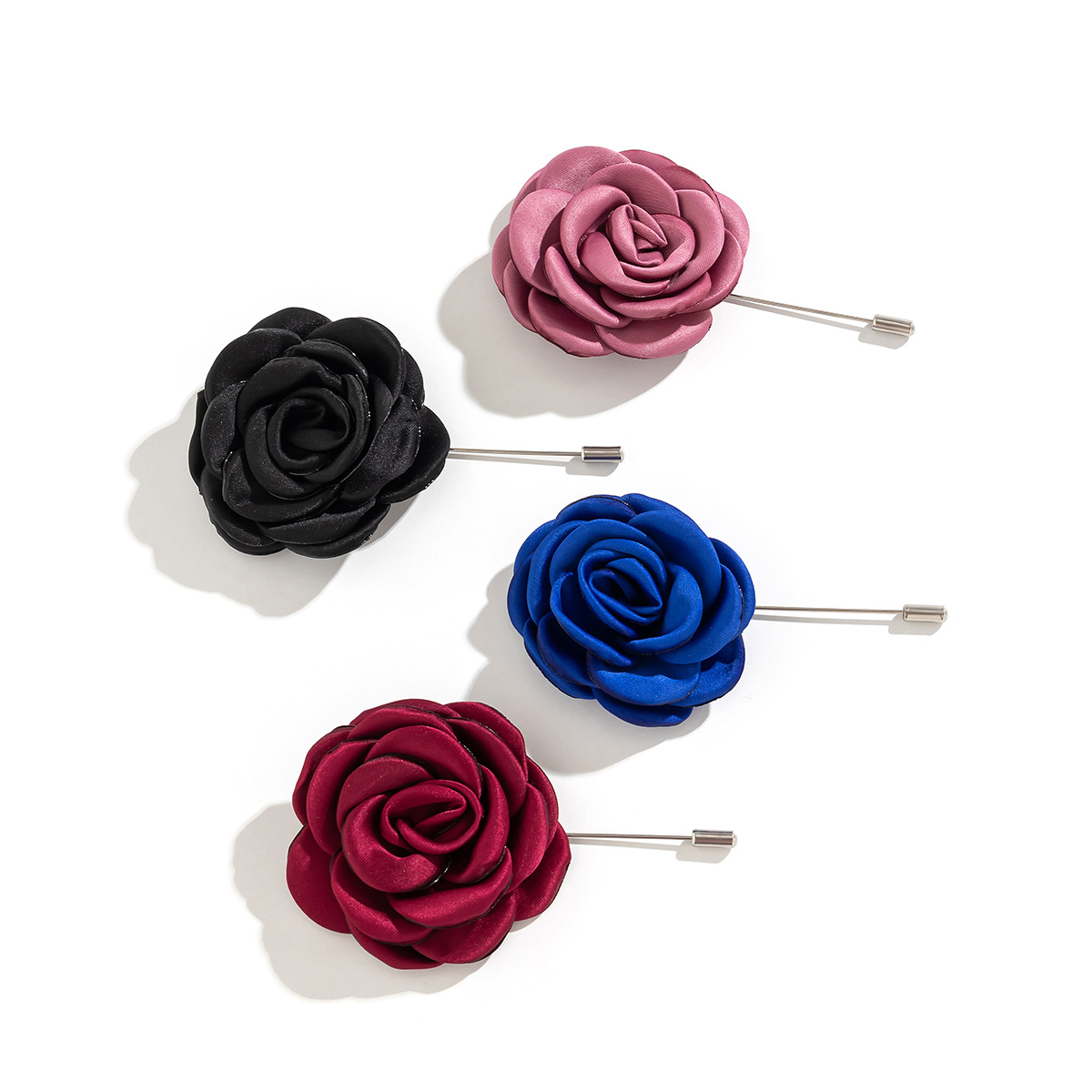 

Satin Camellia Brooch Flower Pin Shoulder Corsage Flower Brooch Pin Gifts for Women Men Wedding Accessory
