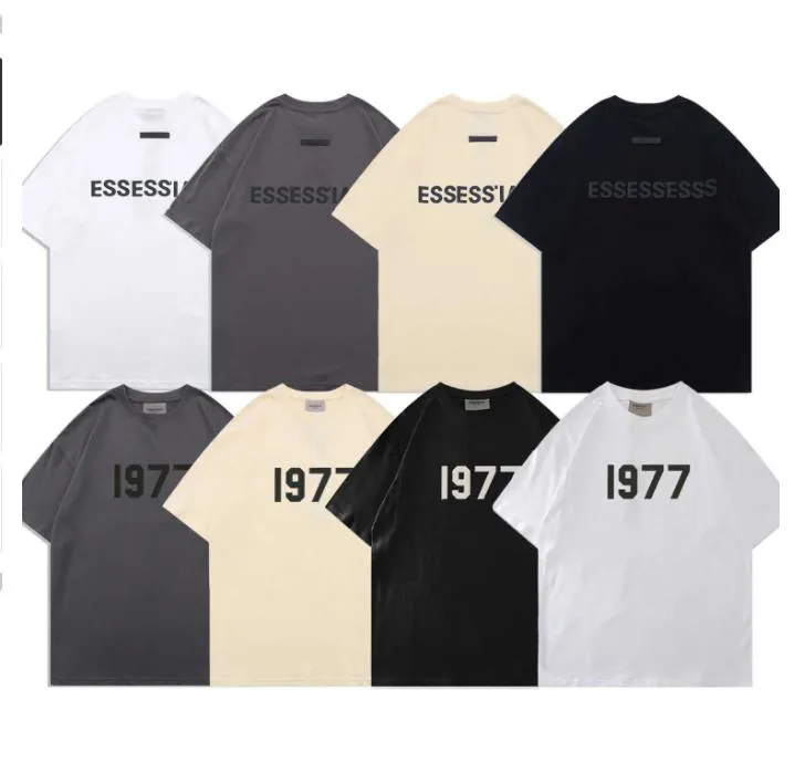 

2023 Designer Luxury 1977 Classic T Shirt Mens and Womens Superior Quality Hip Hop Top Summer Breathable High Street Cotton Loose Varsity Tees