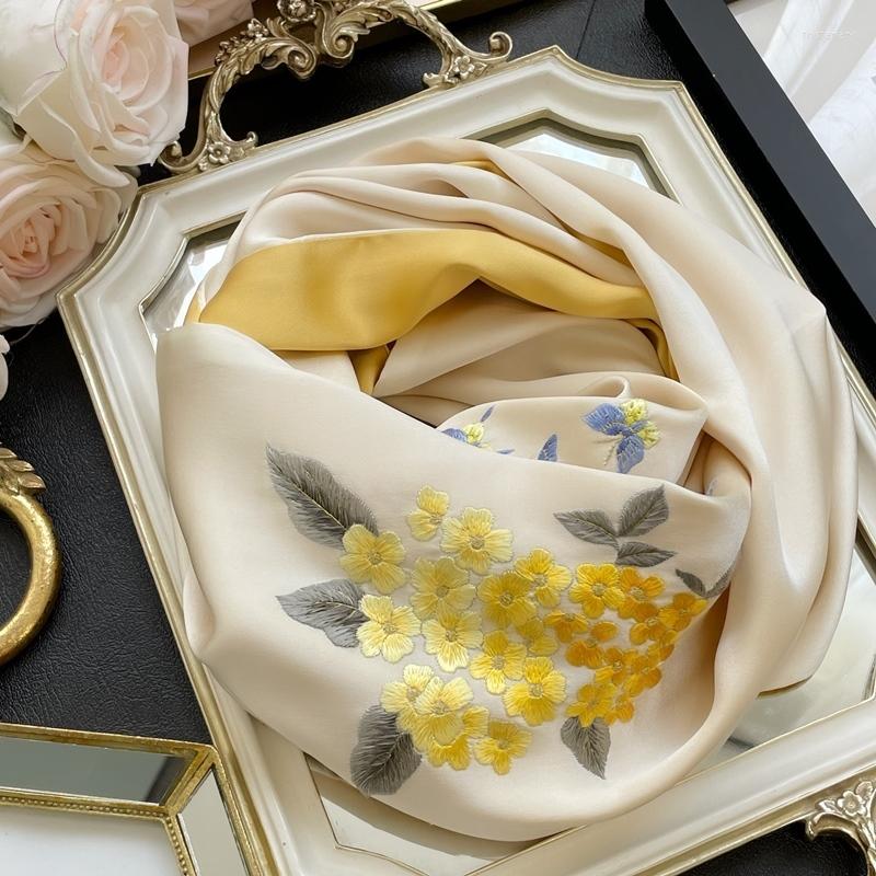 

Scarves Suzhou Embroidered Real Silk Scarf Shawl Fashion Elegant Pashmina Wrap Gift Wife Mother Girlfriend Women