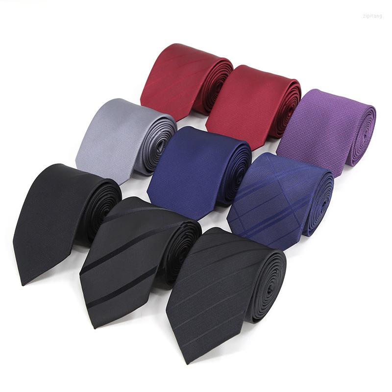 

Bow Ties 8Cm Men's Tie Business Formal Dress Wear Stripe Solid Colors Striped Necktie Wholesale Gifts For Men Slim Skinny