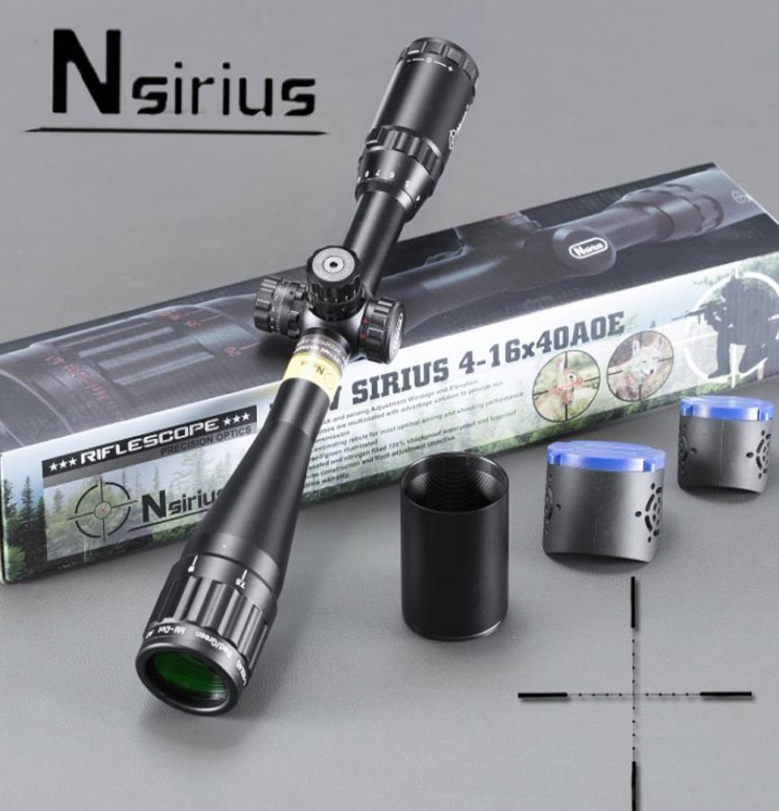 

Nsirius Precision Optics 416x40 AOE Red Green illuminated Mil Dot Rifle Scope Hunting Gun Scope with Sunshade and Mounting1734732