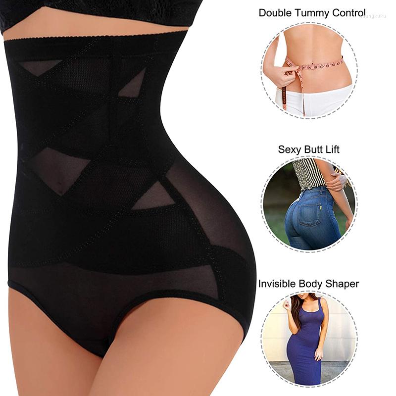 

Women's Shapers Women's High-Waist Control Body Shaper Briefs Waist Trainer Firm Slimming Tummy Thong Shapewear Panties Girdle Underwear, Black