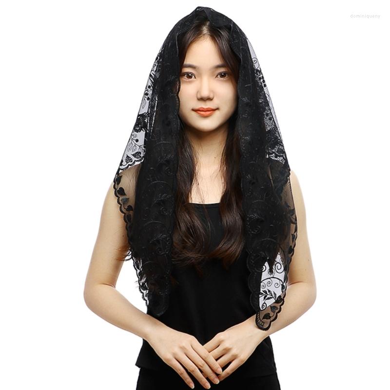 

Scarves Lace Floral Scarf Headcovering HeadScarf Summer Hijab Woman Print Triangle