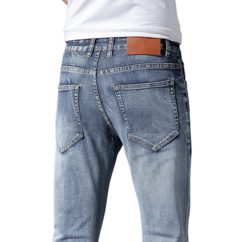 

Men's Jeans Spring Summer Thin Men Slim Fit European American High-end Brand Small Straight Double F Pants F216-3, 216