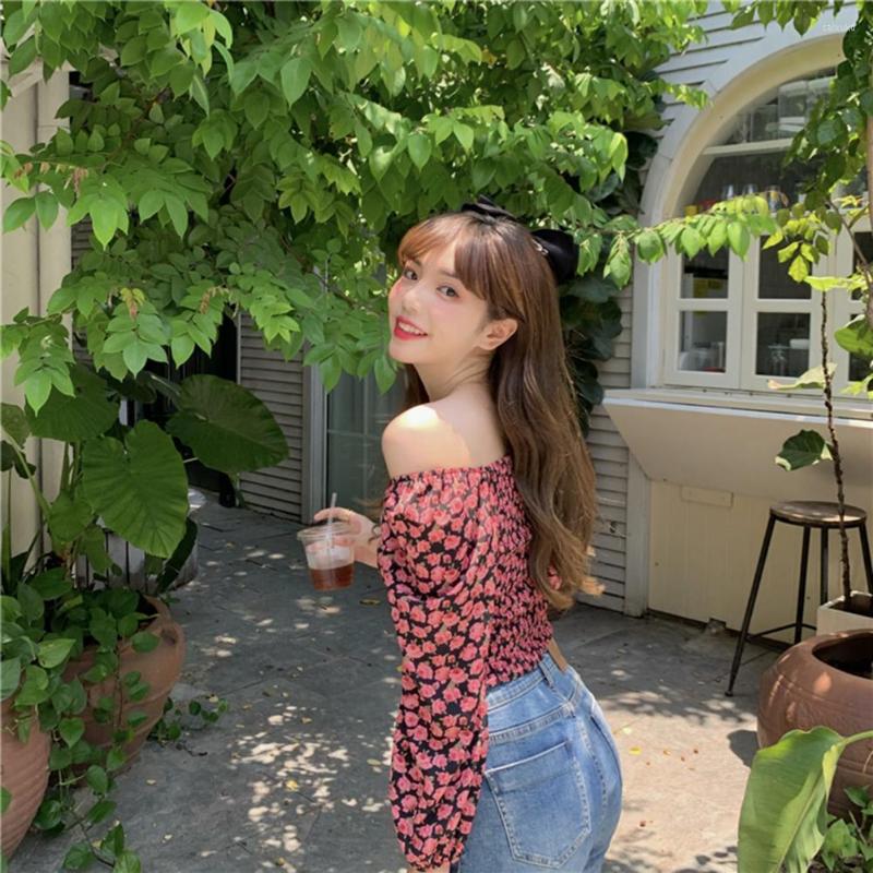 

Women's Blouses Lady Summer Top Beautiful Slim Fit Backless Crop, Black red