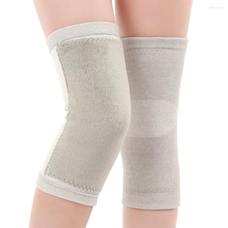

Knee Pads 1 Pair Winter Thick Fleece Plus Velvet Warm Kneepad Running Cycling Gym Elastic Sport Brace Support Protect, Black