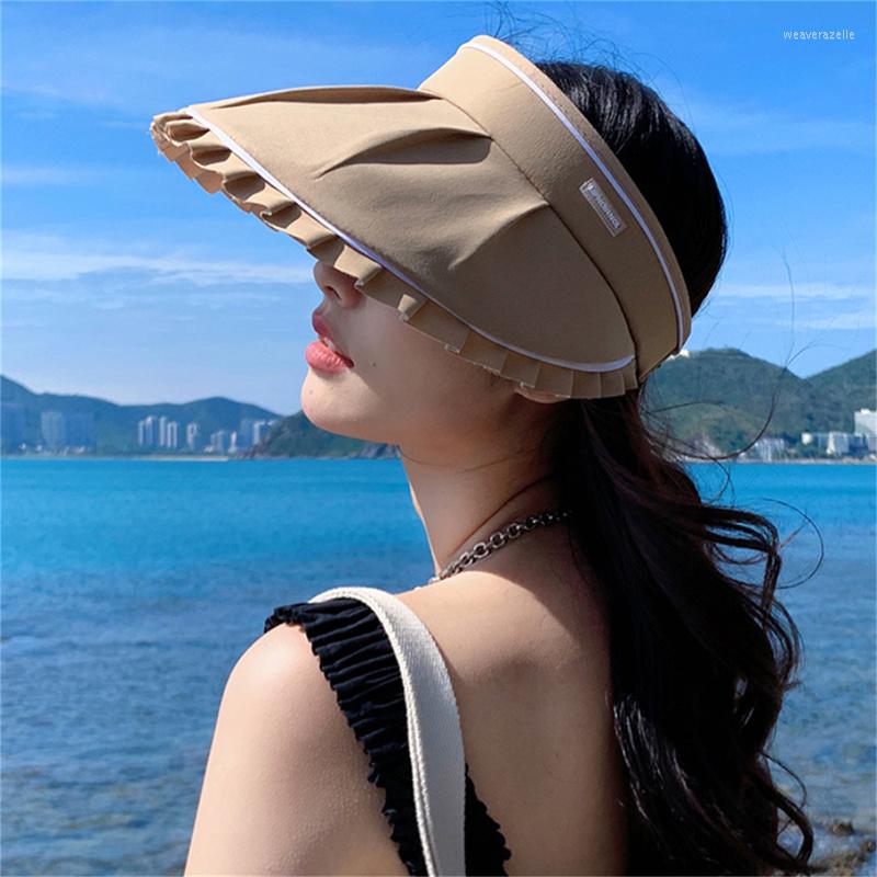 

Wide Brim Hats Summer Shell Sunshade Hat UV Protection Dual Use Crossbody Sun For Women Outdoor Beach Soft Foldable Bucket Caps, Pink