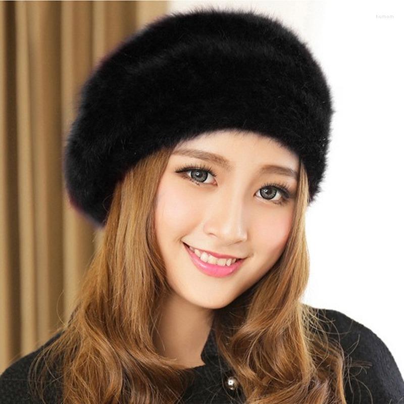 

Berets Women's Winter Korean Version Versatile Autumn And Faux Fur Beret Hat Warm Thicken