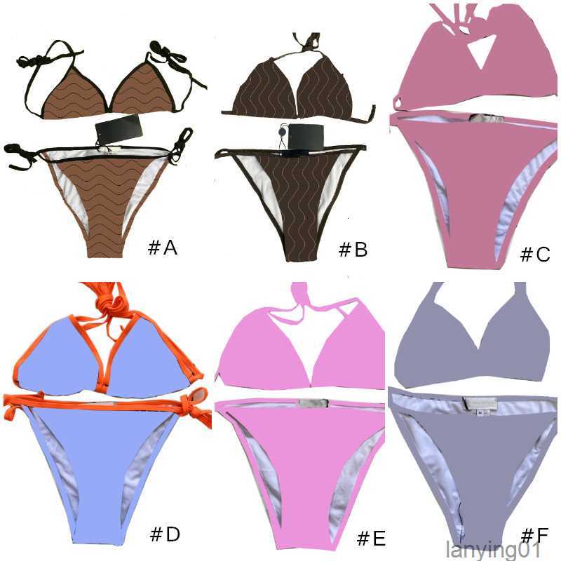 

Hot Selling Bikini Women Fashion Swimwear in Stock Swimsuit Bandage Sexy Bathing Suits Pad Tow-piece 6 Styles, #b