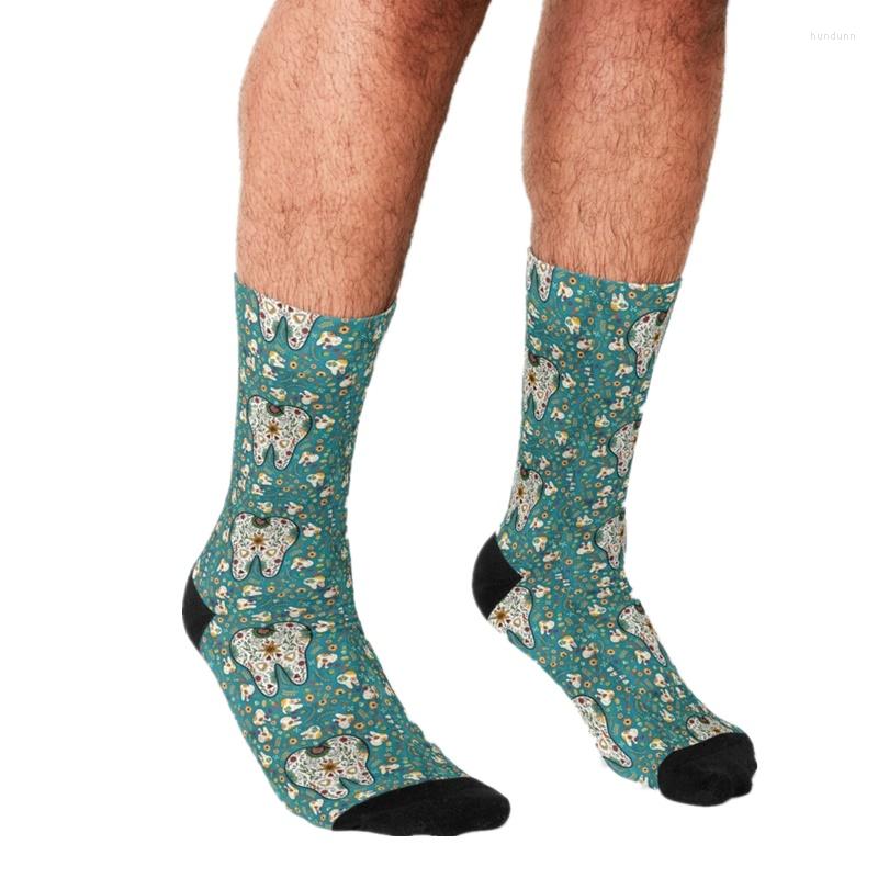 

Men's Socks 2023 Funny Men's Cute Tooth Personality Pattern Printed Hip Hop Men Happy Boys Street Style Crazy For, W841