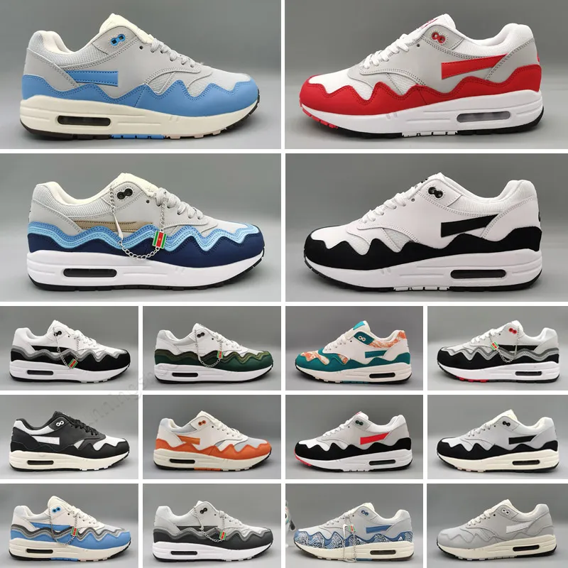 

2023 Fashion Women Mens Trainers Patta Waves Max 1 Running Shoes Monarch Noise Aqua Maroon Black Cactus Jack 87 Baroque Brown Saturn Gold, Color 30
