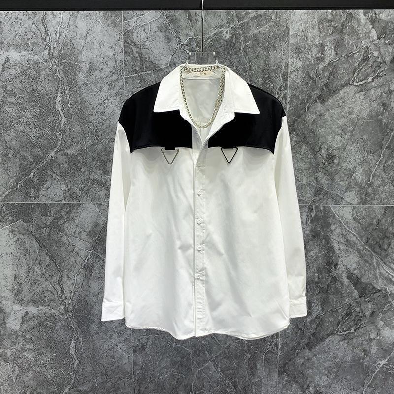 

Men's Casual Shirts Gh0682 Fashion Men's 2023 Runway Luxury European Design Party Style Clothing, White