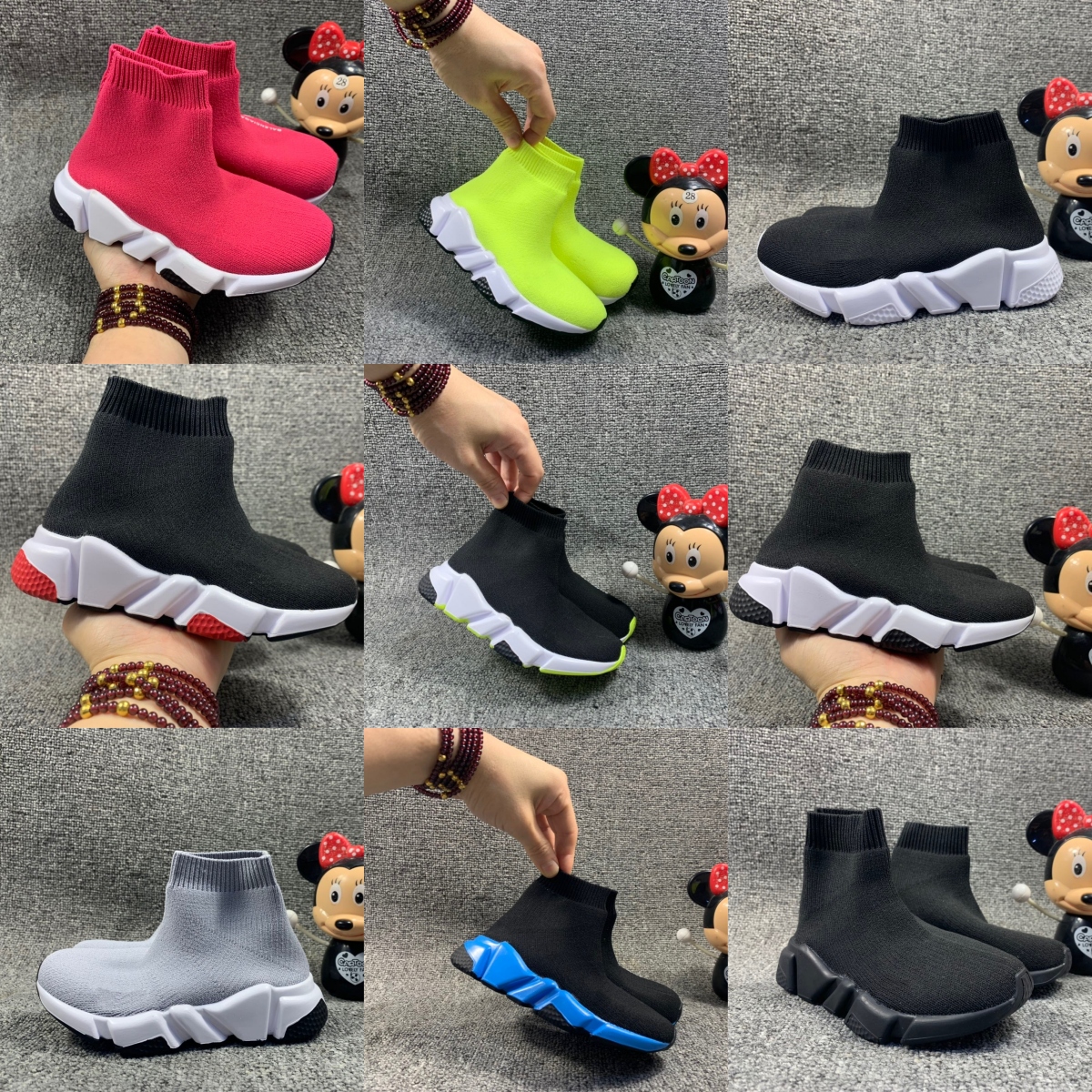 

2023 New fashion kids shoes children baby running sneakers boots toddler boy and girls Wool knitted Athletic socks shoes 24-35, Color 7