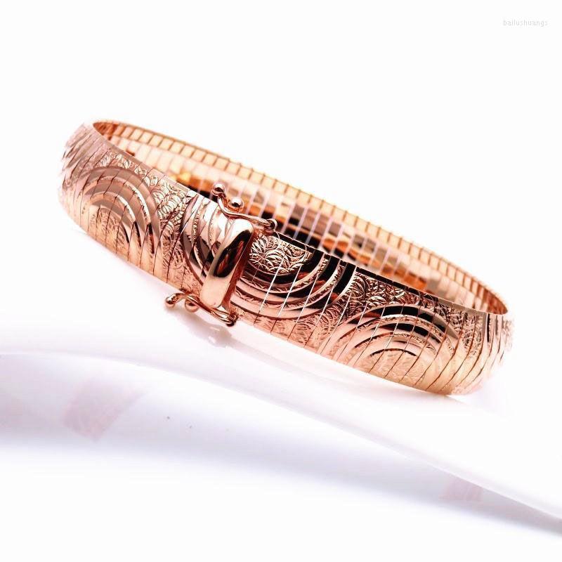 

Bangle Russian Purple Gold Simple Affordable Luxury Fashion Temperament Rose Colored Italian Craft Pattern Soft Bracelet