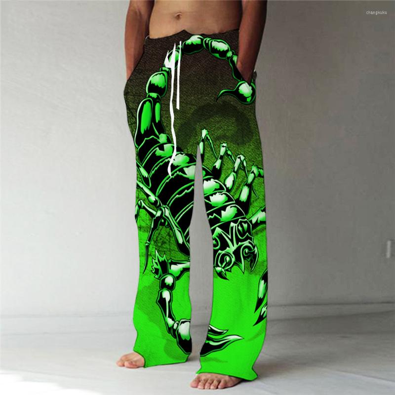 

Men' Pants Men' Scorpion Straight Trousers 3D Print Elastic Drawstring Design Front Pocket Beach Animal Graphic Prints Comfort YK2, Scorpion-01