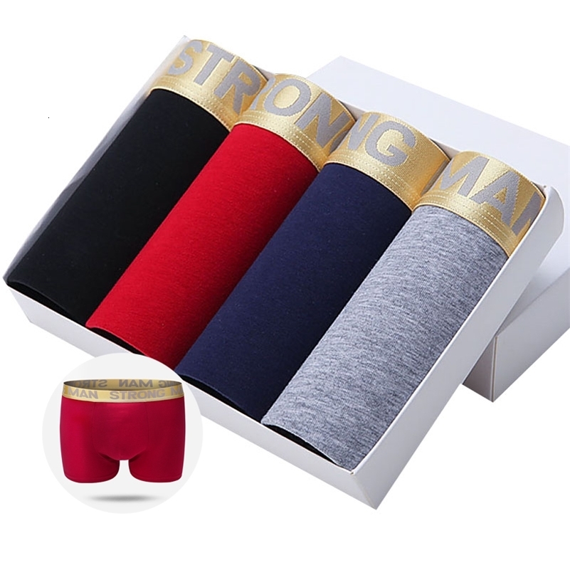 

Underpants 4Pcs LANGSHA Male Panties Cotton Men's Underwear Boxers Breathable Man Boxer Solid Underpants Fashion Comfortable Brand Shorts 230420, Set1