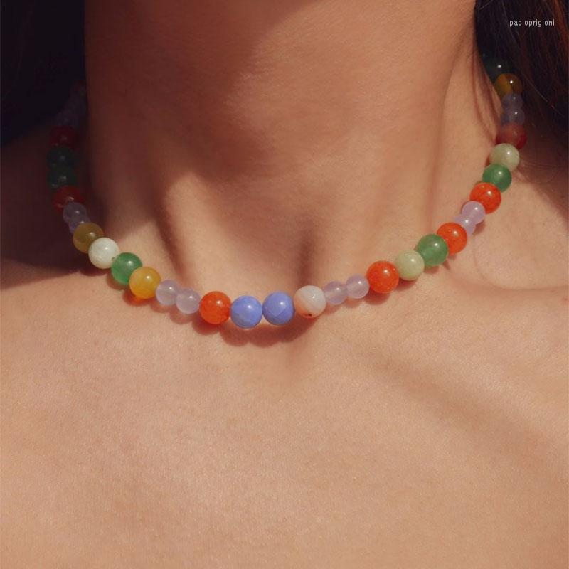 

Chains Citrus Bead Necklace Initial Fashion Necklaces 2023 Woman Y2k