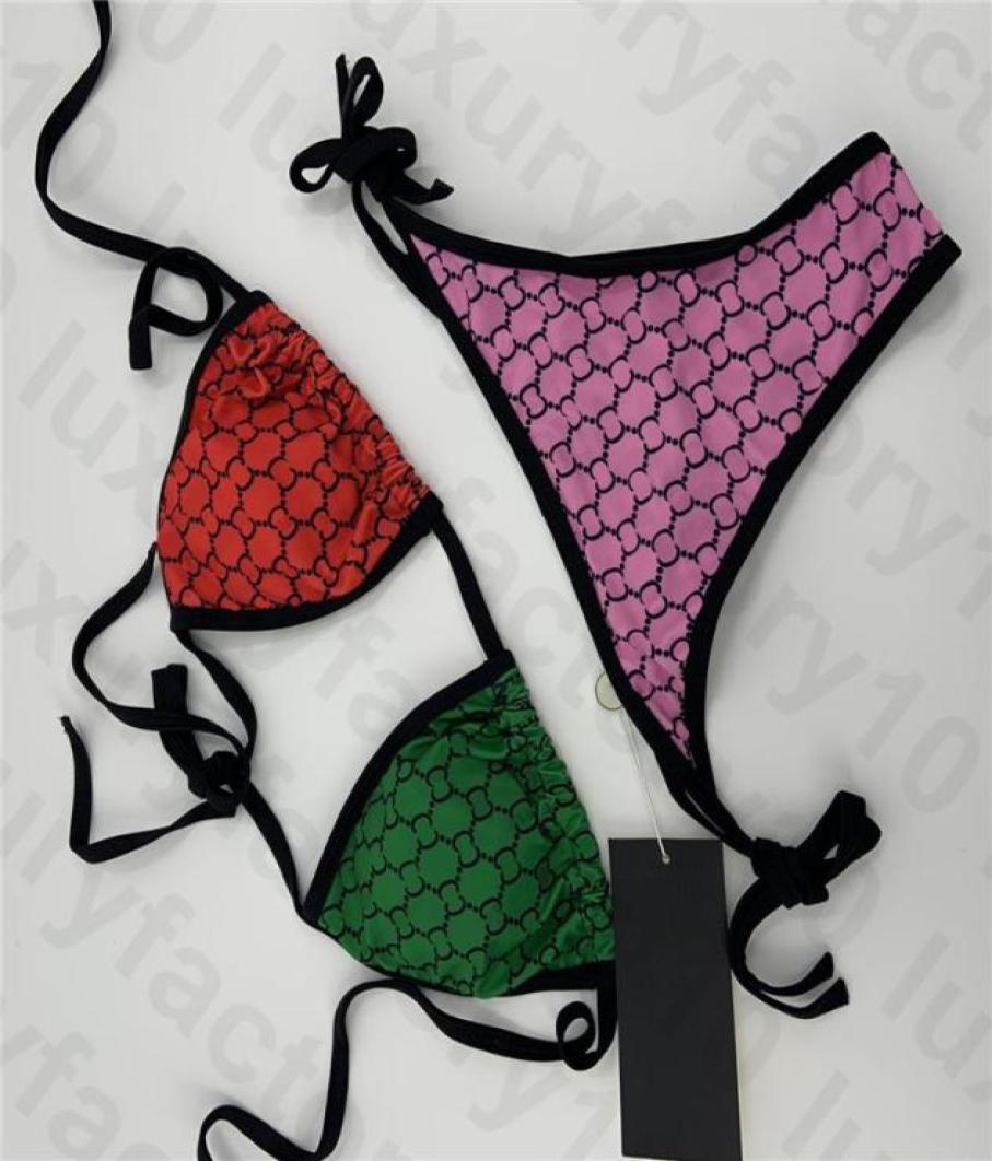 

2021 Newest Style Twopiece Bikini Novelty Contrast Color Women039s Swimwear Special Stylish Plaid Pattern High Leg Thong Bikin8197166
