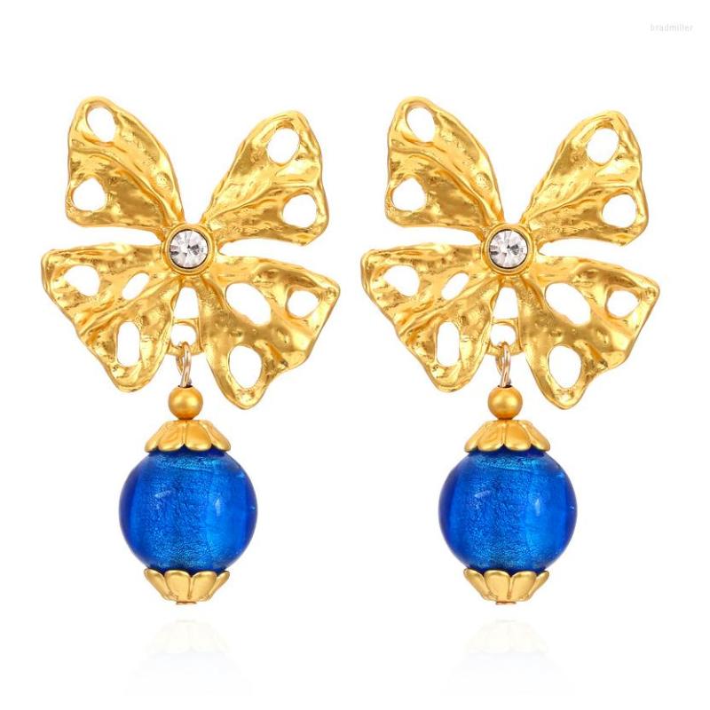 

Dangle Earrings Personality Bowknot Hollow Alloy Wholesale