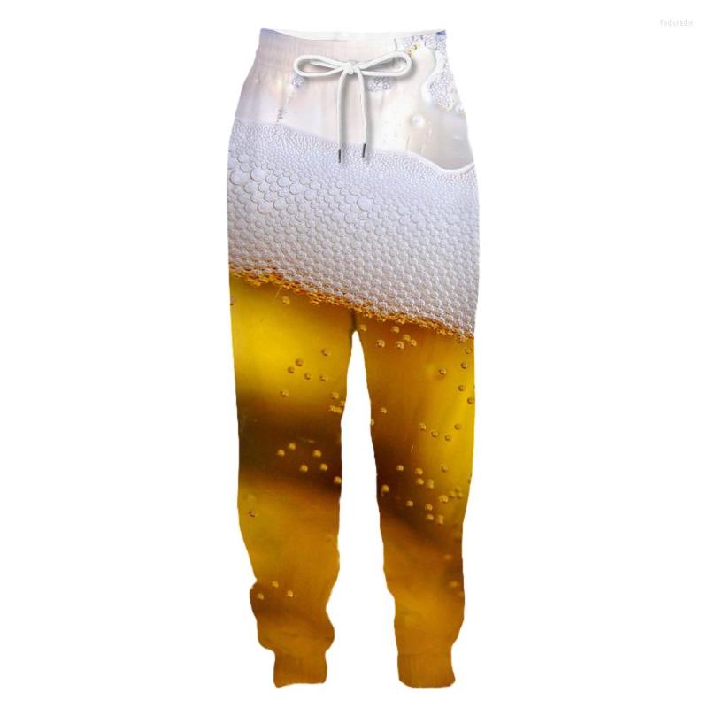 

Men' Pants 3D Printing Beer Fashion Men Women Tracksuits Crewneck Hip Hop Plus Size -7XL Streetwear, Multi
