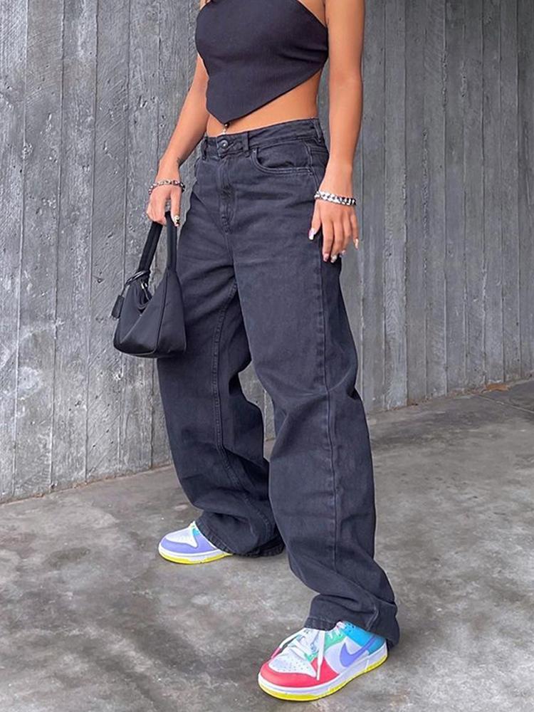 

Jeans Jeans Women High Waist Baggy Long Straight Leg Pants Fashion 2022 Trend Mom Denim Trousers Y2k Multicolor Bottoms Streetwear, Champagne