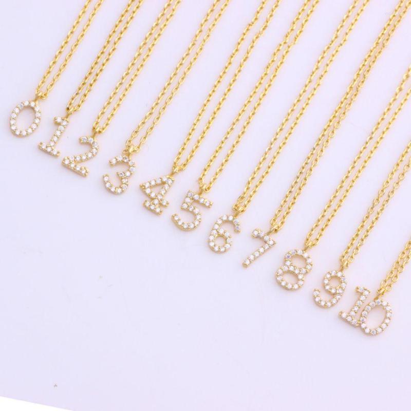 

Pendant Necklaces FS Rhinestone Number 0--10 Can Choose Each To Suit Your Lucky For Women/Men Accessories Necklace