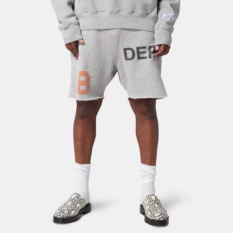 

Designer Clothing Fashion pant Life Galleryes Depts Trendy High Street Fog Vintage Letter Camouflage Graffiti Drawstring Five Point Shorts Joggers Sportswear, Dark gray