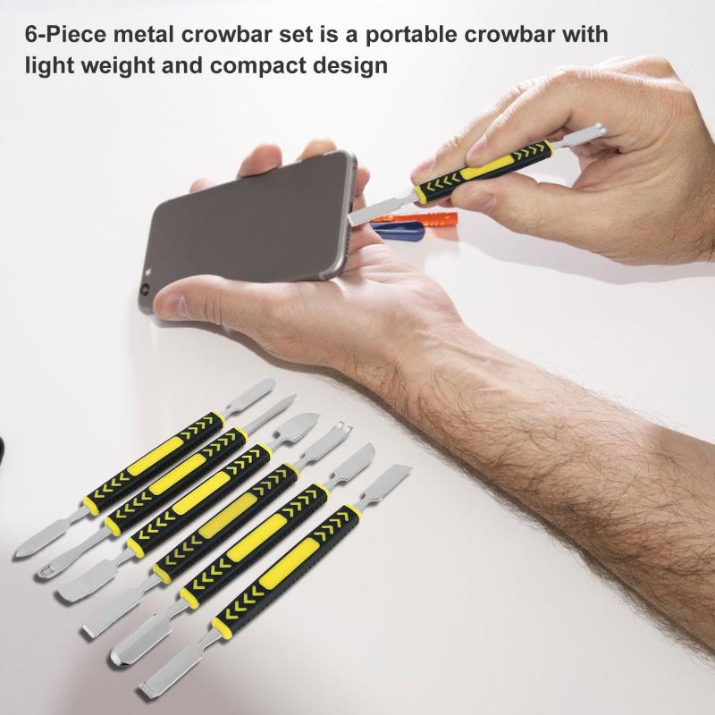 

Professional Hand Tool Sets 6PCS Dual Ends Metal Spudger Crowbar Disassemble Set For Phone Pad Tablet Prying Opening Repairing
