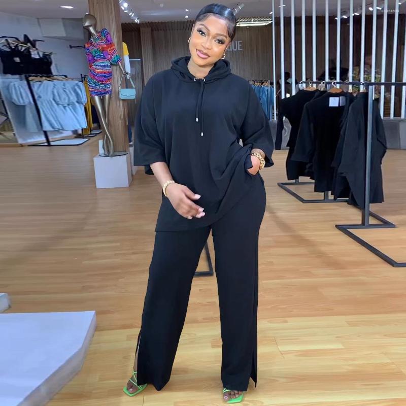 

Women' Two Piece Pants Women' Casual 2 Tracksuit Sets Solid Hooded Half Sleeve Sweatshirt Matching Sweatpants Jogger Workout Set, Black