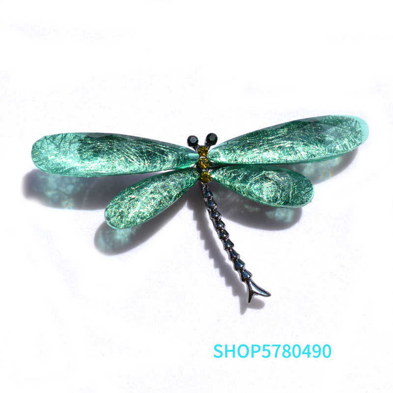 

Pins Brooches Green Color Dragonfly Brooch for Women Elegant Crystal Brooch Breast Pin Ladies Gifts Party Dress Accessories Fashion Jewelry Z0421