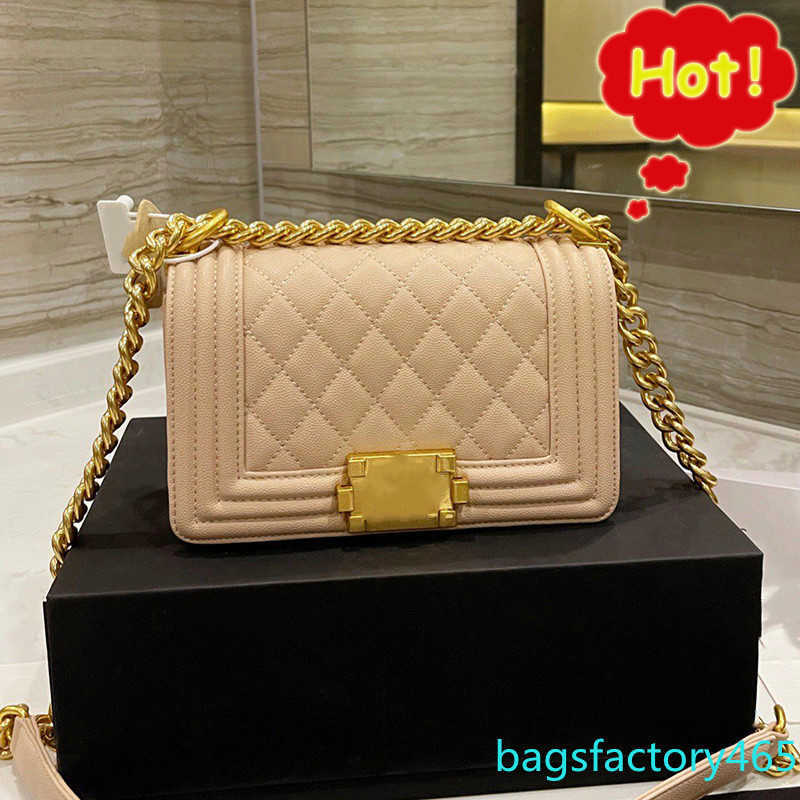 

wholesale Designer Women Square boy classic mini flap bags calf leather adjustable shoulder straps cross body purse sheepskin caviar bag, Caviar black silver 20 cm