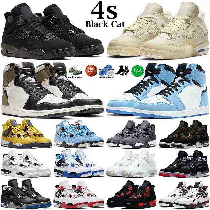 

basketball shoes jumpman 4s Red Thunder University Blue Sail Black Cat Cactus Jack 4 Bordeaux mens womens outdoor sports trainers, Cool grey
