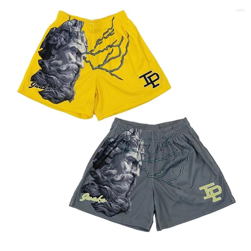 

Men's Shorts Inaka Power Men Women Classic Gym Basketball Workout Breathable Mesh Fashion Design Casual, 31-5