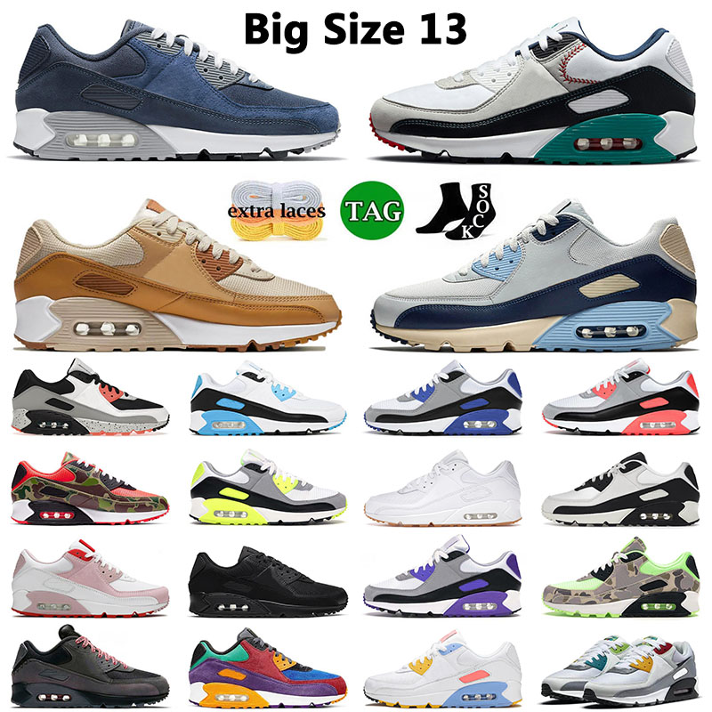 

Designer 90 Sports Running Shoes Blue Void Obsidian Caramel Unc Max Size 13 Triple Black 90s Camo Green Infrared Laser Blue Am What the Trainers Sneakers, D21