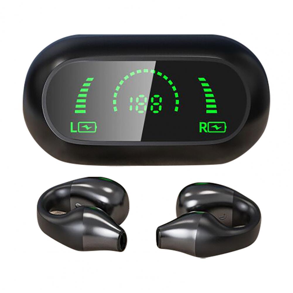 

bluetooth earphones True Wireless S03 Clip-on Earbuds Bluetooth 5.3 Long endurance Touch screen IPX5 waterproof wireless Bluetooth earphone, White