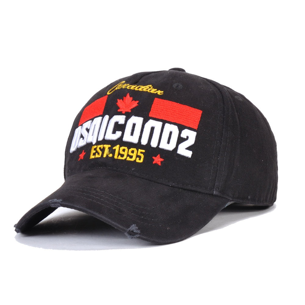 

DSQ2 DSQICON2 ICON DSQ D2 New cap Men Women High Quality Gauze Mesh Baseball Tennis Fashion Casual Sun Hat D162, Black