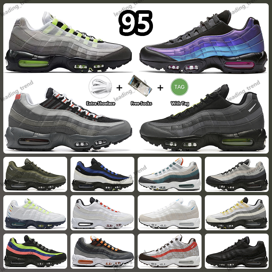 

Designer 95 95s Running Shoes Laser Fuchsia Triple Black White Neon Light Bone Grey Red Pure Platinum Medium Blue NSW Trainers Outdoor Sports Sneakers for Men Women, Item#7