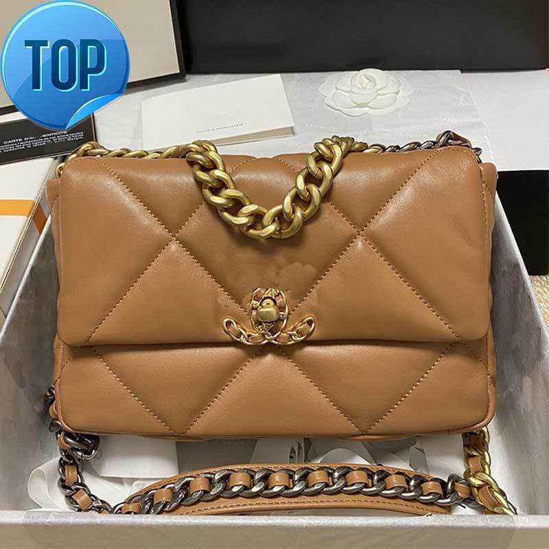 

Shoulder Bags 7A Tote Designer Chain Crossbody Handbag Women Classic CC 19 flap Purse luxury lamskin Leather Envelope High quality clutch brown Wallet 26CM/30CME, Blue
