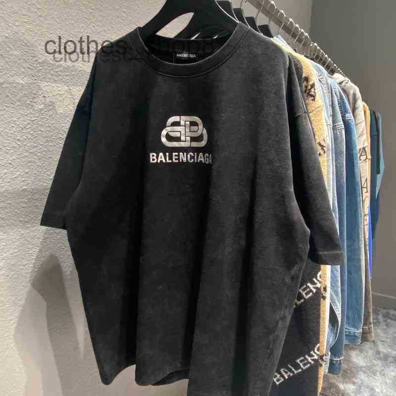 Men's Shirts designer Bbalengs t shirt Sweaters Fashion Correct High Version Letter Cotton Loose Large Sleeve Famil 9XJV