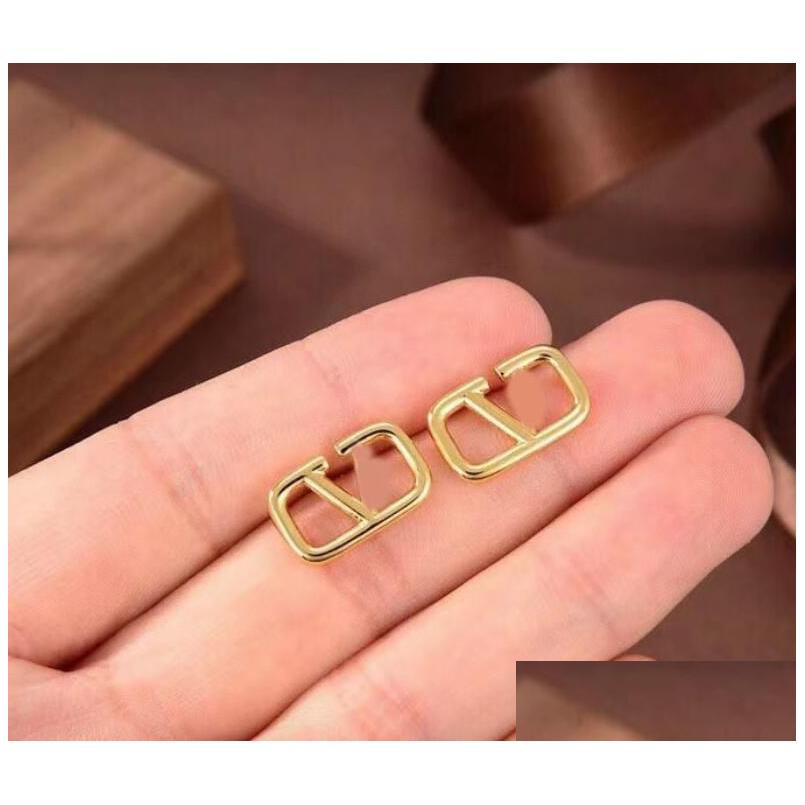 

Stud Antique Design Large 316L Stainless Steel 18K Gold Women Letter Logo Engrave Dangle Earrings Girls Jewelry Drop Delivery Dhdtk