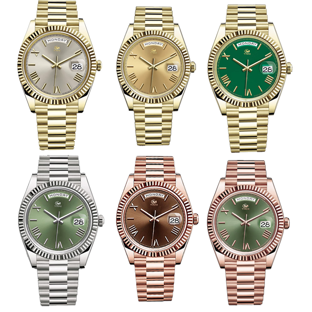 

Men's Classic Watch 41mm Dial Master Automatic Watch Mechanical Sapphire Watch Model Folding Luxury Watch, Colour 18