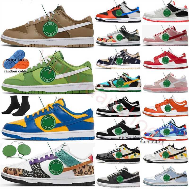 

2023 low dunkssb retro panda off unc running shoes designer men women sneakers triple pink chicago cool grey fog GAI team pink green syracuse jorden, Color # 4