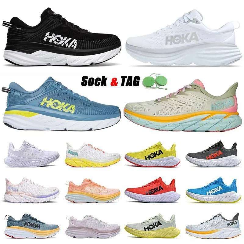 

Hoka One Clifton 8 Bondi 7 Hokas Shoes Mens Womens Walking Trainer Black White Light Blue Movement Tor Ultra Hokas Orad Free People Seaweed Flower Low Running Sneakers, 23
