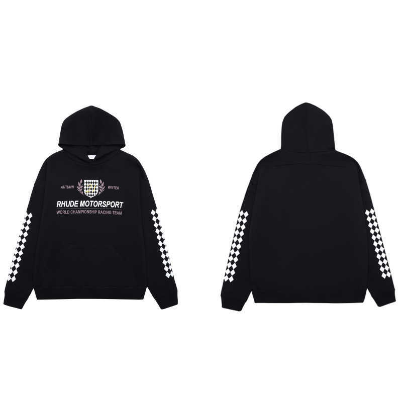 

Designer Clothing Hoodies Sweatshirts Rhude Motorsport New Loose Cotton Oversize Hoodie Men Women Streetwear Pullover jacket Hip hop Sportswear Tops for sale, Shipping fee