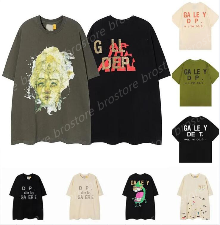 

Designer Mens T-shirts Summer Galleryse Depts Shirt Vintage Wash Do Old Angel Gallery Skeleton Car Graffiti Print Casual loose Short Sleeve T-shirt Galleryes Depts JV, Add postage