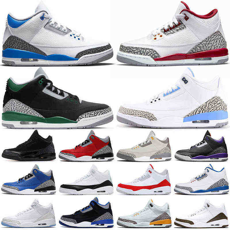 

Cardinal Red 3 Men Basketball Shoes Jumpman 3s Racer Blue Midnight Navy True UNC Cool Grey Trainers Sneakers Walking Jogging Size 7-13, 3s varsity royal